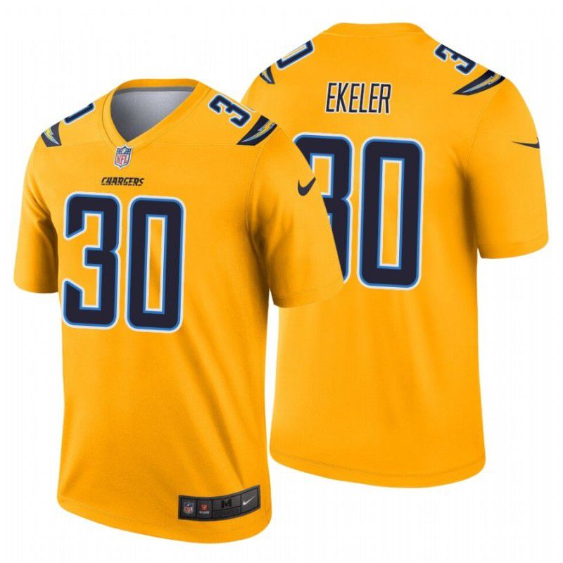 Men Los Angeles Chargers #30 Austin Ekeler Nike Gold Inverted Legend NFL Jersey->los angeles chargers->NFL Jersey